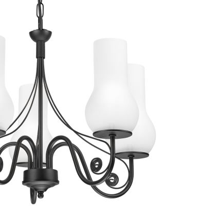Brilagi - LED Żyrandol na łańcuchu COTTAGE 5xE14/40W/230V czarny/biały