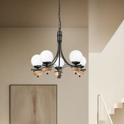 Brilagi - LED Żyrandol na łańcuchu COTTAGE 5xG9/40W/230V buk/biały