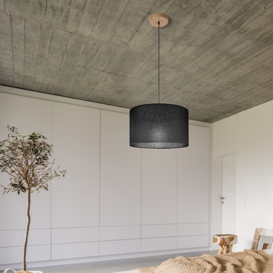 Brilagi - LED Żyrandol na lince ANTHONY 1xE27/60W/230V dąb/czarny