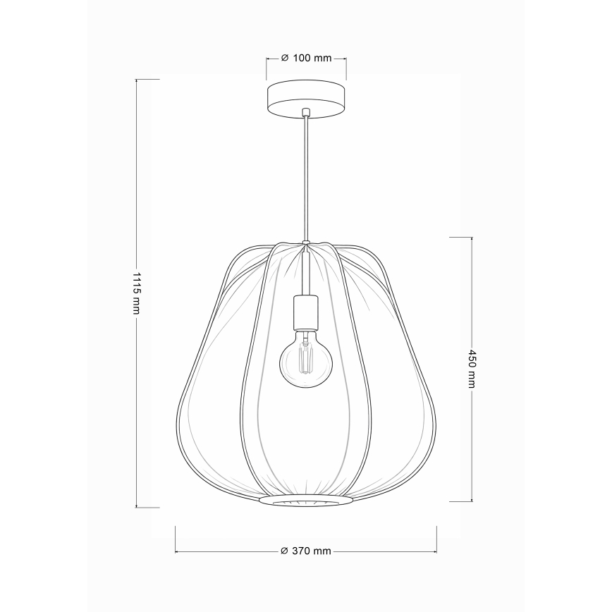 Brilagi - LED żyrandol na lince ARVEN 1xE27/8W/230V śr. 37 cm szary