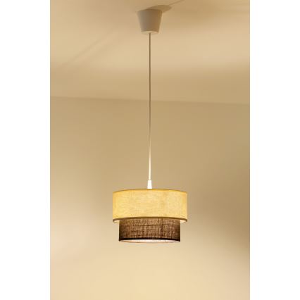 Brilagi - LED żyrandol na lince BOHO STYLE 1xE27/15W/230V śr. 25 cm kremowy/brązowy