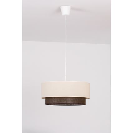 Brilagi - LED żyrandol na lince BOHO STYLE 1xE27/15W/230V śr. 40 cm kremowy/brązowy