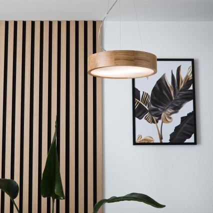 Brilagi - LED Żyrandol na lince CARVALHO 2xE27/60W/230V dąb śr. 37 cm