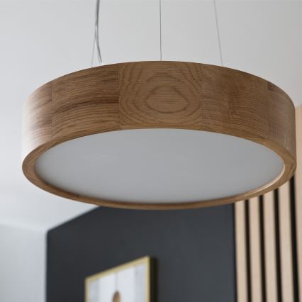 Brilagi - LED Żyrandol na lince CARVALHO 2xE27/60W/230V dąb śr. 37 cm