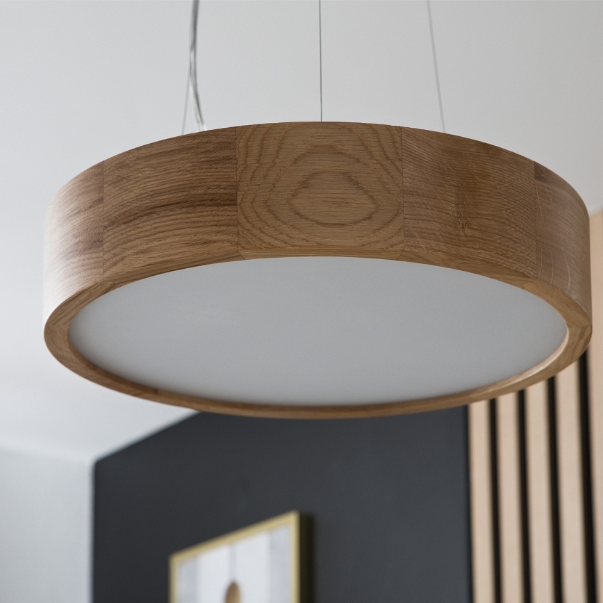 Brilagi - LED Żyrandol na lince CARVALHO 2xE27/60W/230V dąb śr. 37 cm