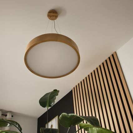 Brilagi - LED żyrandol na lince CARVALHO 3xE27/15W/230V dąb śr. 47,5 cm