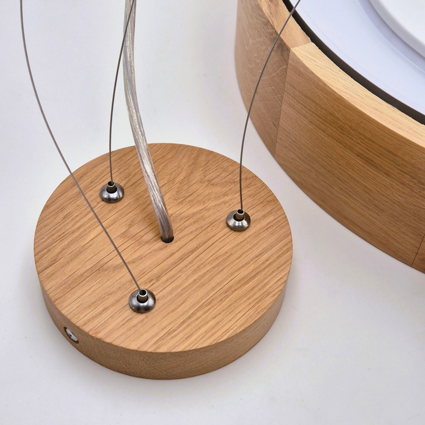 Brilagi - LED żyrandol na lince CARVALHO 3xE27/15W/230V dąb śr. 47,5 cm