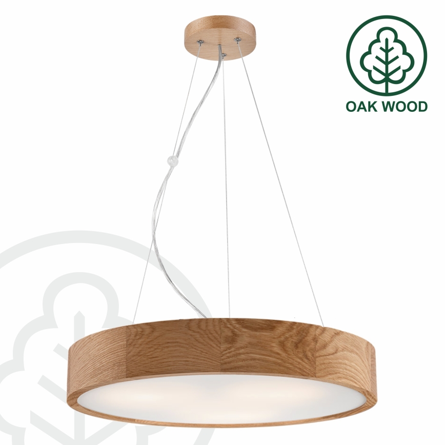 Brilagi - LED żyrandol na lince CARVALHO 3xE27/15W/230V dąb śr. 47,5 cm