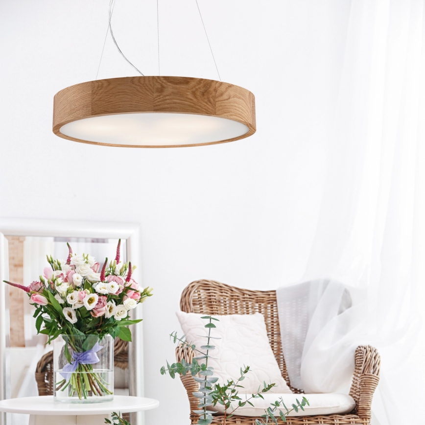 Brilagi - LED Żyrandol na lince CARVALHO 3xE27/60W/230V dąb śr. 47,5 cm