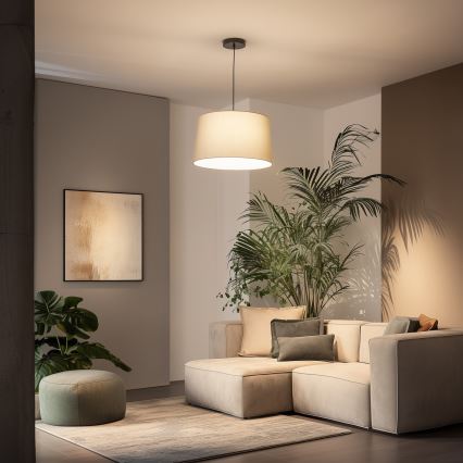 Brilagi - LED Żyrandol na lince CERIA 1xE27/40W/230V śr. 45 cm beżowy