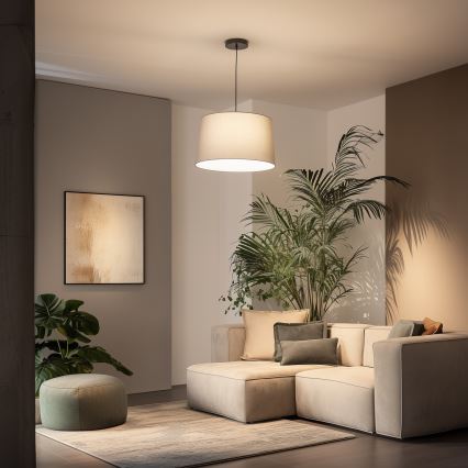 Brilagi - LED żyrandol na lince CERIA 1xE27/40W/230V śr. 45 cm szary