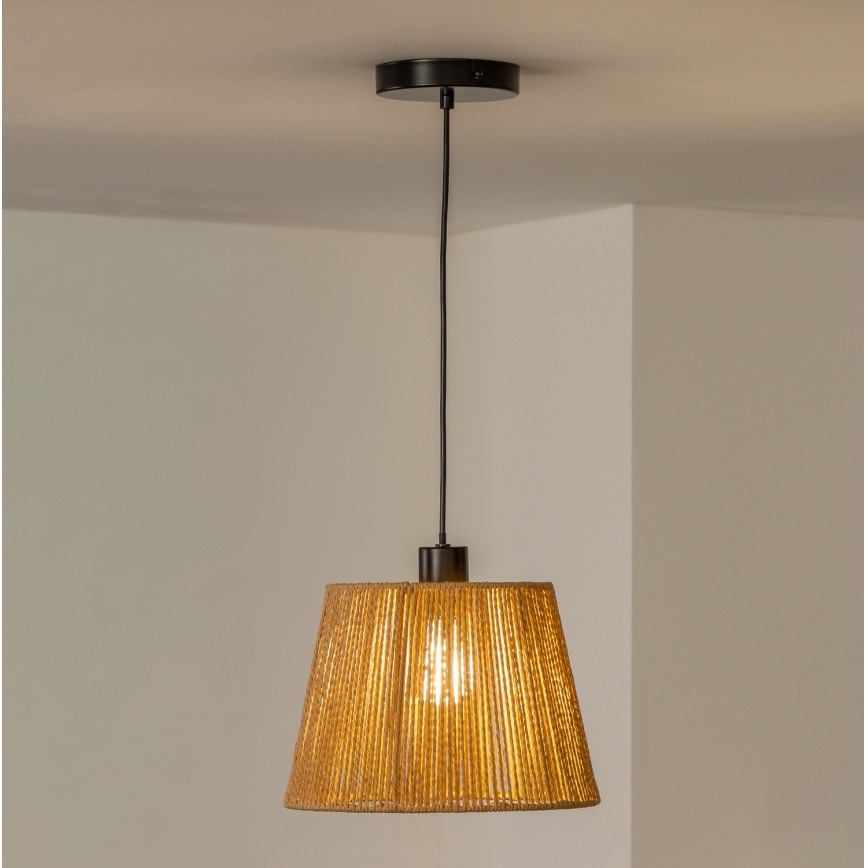 Brilagi - LED Żyrandol na lince CERIA BOHO 1xE27/40W/230V śr. 28 cm brązowy