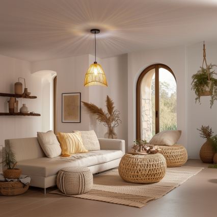 Brilagi - LED żyrandol na lince CERIA BOHO 1xE27/40W/230V śr. 30 cm brązowy