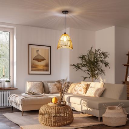 Brilagi - LED żyrandol na lince CERIA BOHO 1xE27/40W/230V śr. 30 cm brązowy