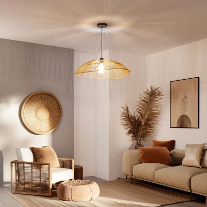 Brilagi - LED żyrandol na lince CERIA BOHO 1xE27/40W/230V śr. 70 cm brązowy