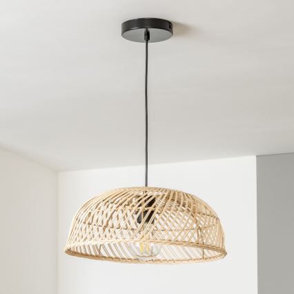 Brilagi - LED żyrandol na lince CERIA BOHO, 1xE27/40W/230V, średnica 60 cm, rattan