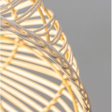 Brilagi - LED żyrandol na lince CERIA BOHO, 1xE27/40W/230V, średnica 60 cm, rattan