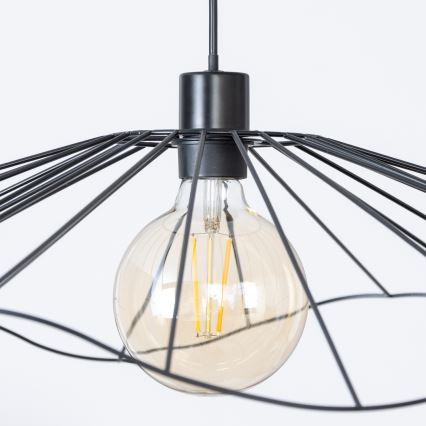 Brilagi - LED żyrandol na lince CERIA WIRE 1xE27/40W/230V śr. 80 cm czarny