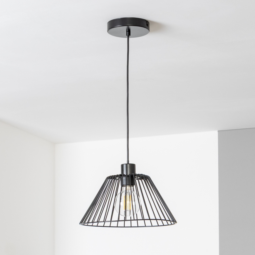 Brilagi - LED żyrandol na lince CERIA WIRE 1xE27/40W/230V, średnica 30 cm, czarny