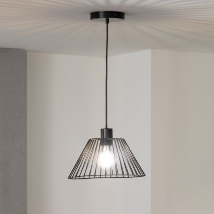 Brilagi - LED żyrandol na lince CERIA WIRE 1xE27/40W/230V, średnica 30 cm, czarny