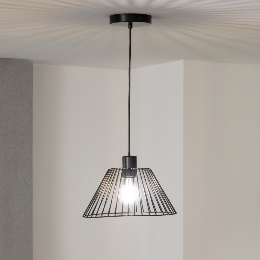 Brilagi - LED żyrandol na lince CERIA WIRE 1xE27/40W/230V, średnica 30 cm, czarny