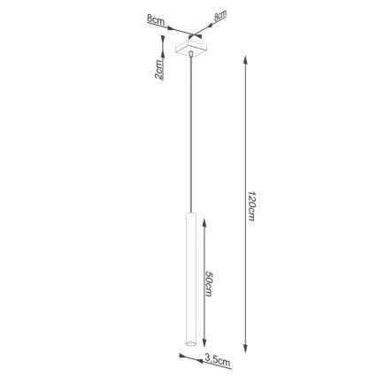 Brilagi - LED Żyrandol na lince DRIFA 1xG9/4W/230V beton