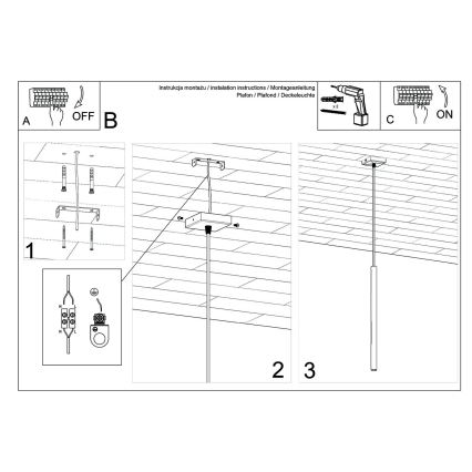 Brilagi -  LED Żyrandol na lince DRIFA 1xG9/4W/230V biały