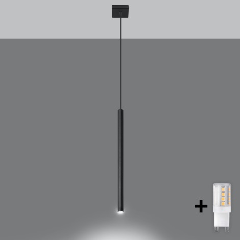 Brilagi -  LED Żyrandol na lince DRIFA 1xG9/4W/230V czarny