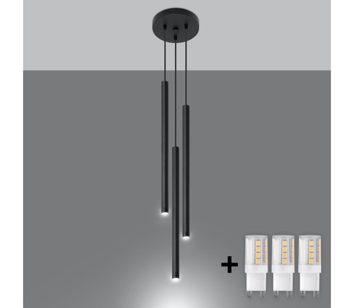 Brilagi - LED Żyrandol na lince DRIFA 3xG9/4W/230V czarny