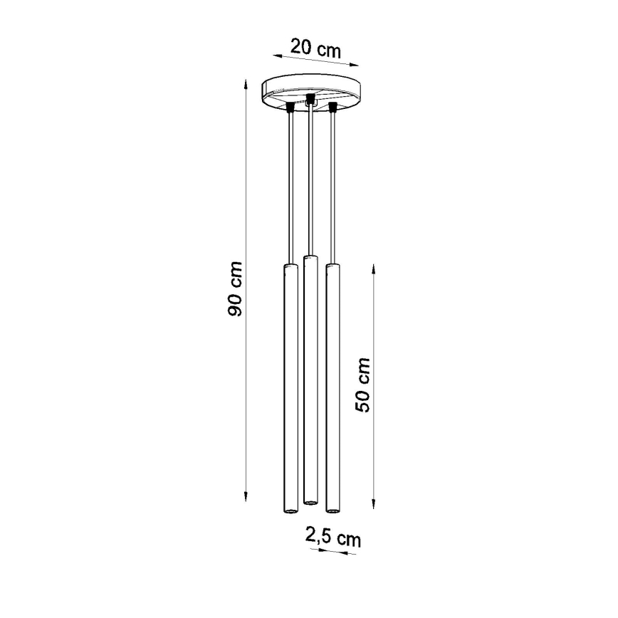Brilagi -  LED Żyrandol na lince DRIFA 3xG9/4W/230V czarny
