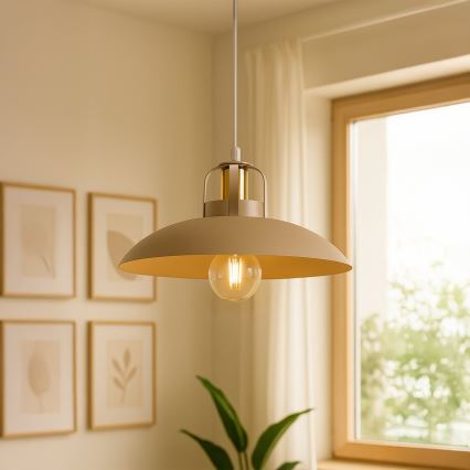 Brilagi - LED Żyrandol na lince FLAMENGO 1xE27/60W/230V beżowy