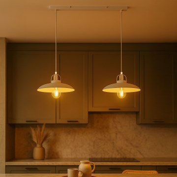 Brilagi - LED Żyrandol na lince FLAMENGO 2xE27/60W/230V biały