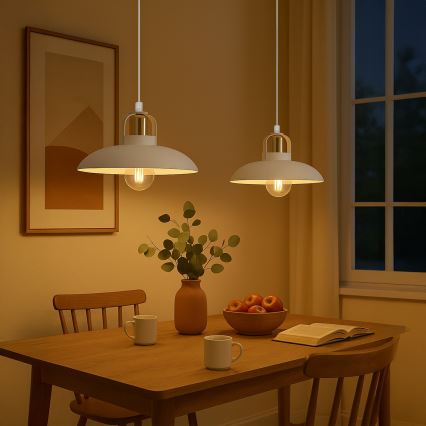 Brilagi - LED Żyrandol na lince FLAMENGO 2xE27/60W/230V biały