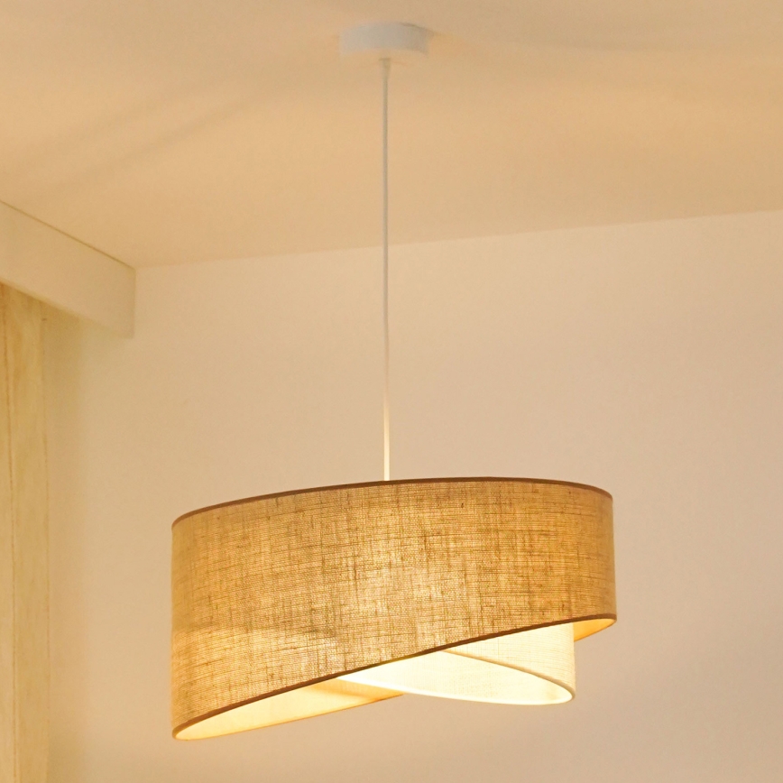 Brilagi - LED Żyrandol na lince LYRA 1xE27/15W/230V beżowy/kremowy