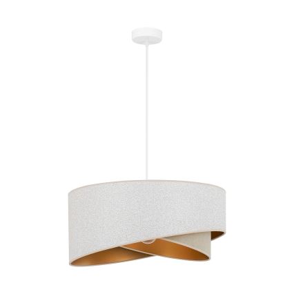 Brilagi - LED Żyrandol na lince LYRA 1xE27/15W/230V biały/beżowy/złoty