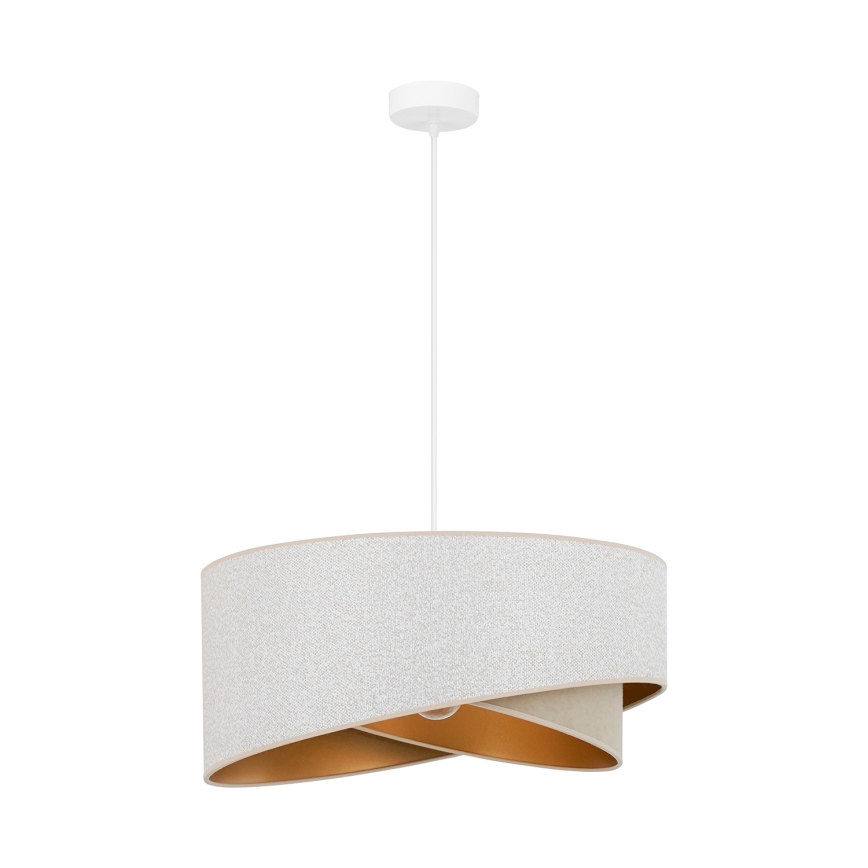 Brilagi - LED Żyrandol na lince LYRA 1xE27/15W/230V biały/beżowy/złoty