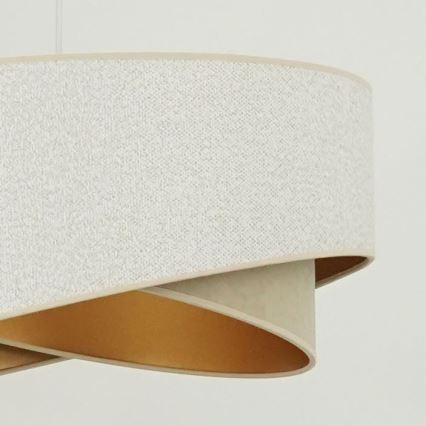 Brilagi - LED Żyrandol na lince LYRA 1xE27/15W/230V biały/beżowy/złoty