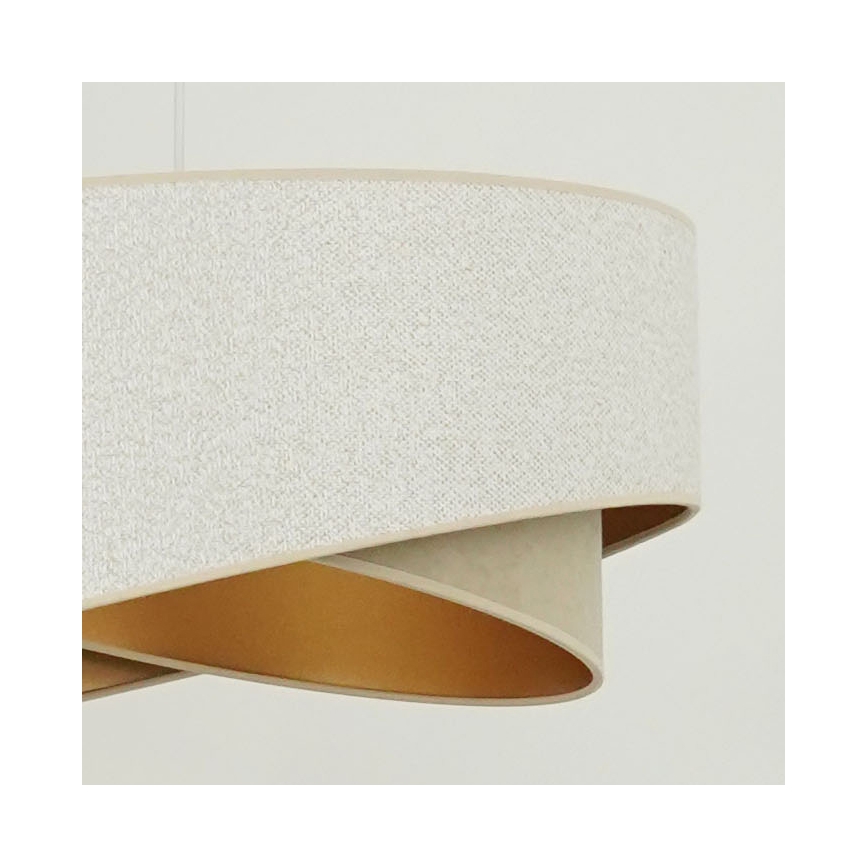 Brilagi - LED Żyrandol na lince LYRA 1xE27/15W/230V biały/beżowy/złoty