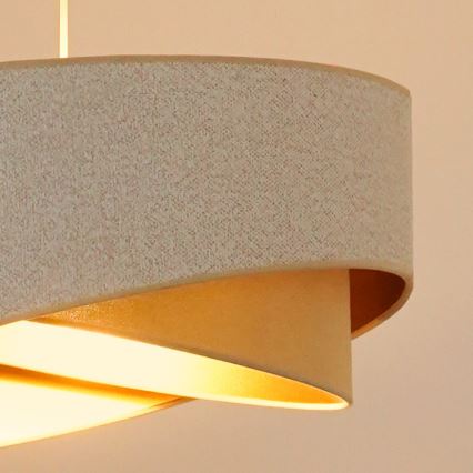 Brilagi - LED Żyrandol na lince LYRA 1xE27/15W/230V biały/beżowy/złoty