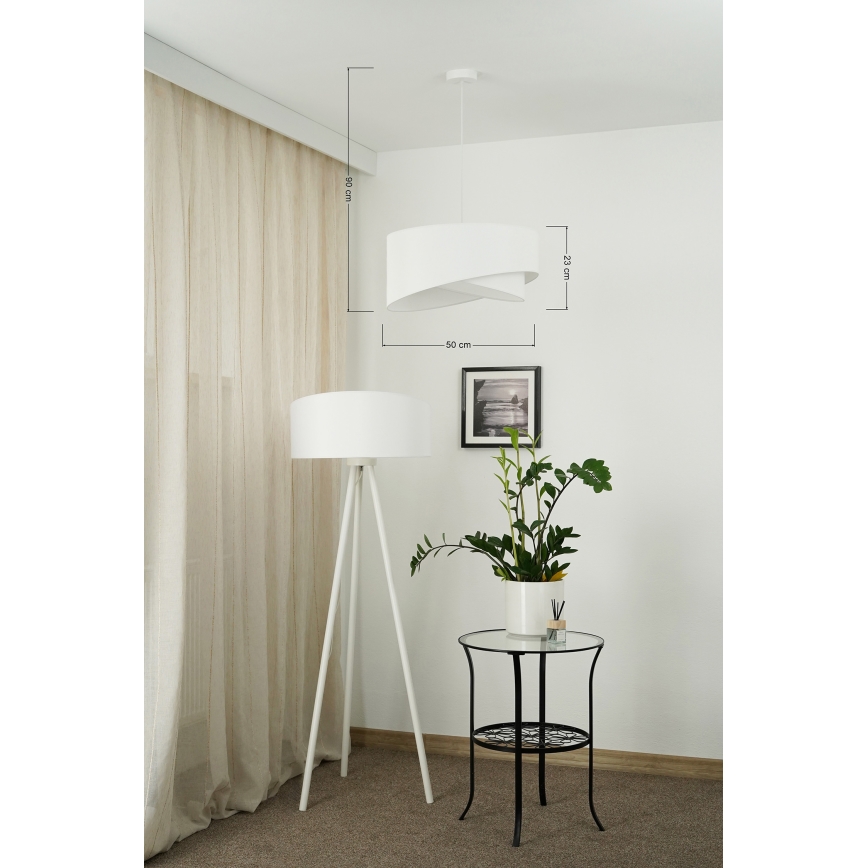 Brilagi - LED Żyrandol na lince LYRA 1xE27/15W/230V biały
