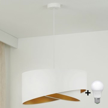 Brilagi - LED Żyrandol na lince LYRA 1xE27/15W/230V biały/złoty