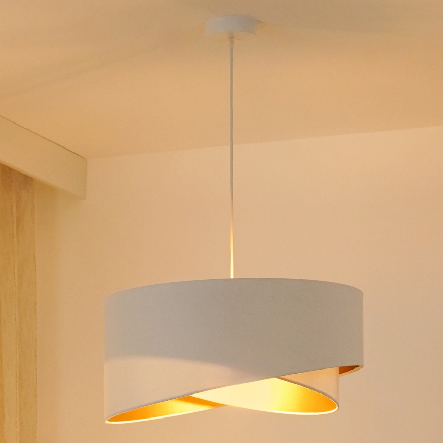 Brilagi - LED Żyrandol na lince LYRA 1xE27/15W/230V biały/złoty