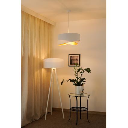 Brilagi - LED Żyrandol na lince LYRA 1xE27/15W/230V biały/złoty