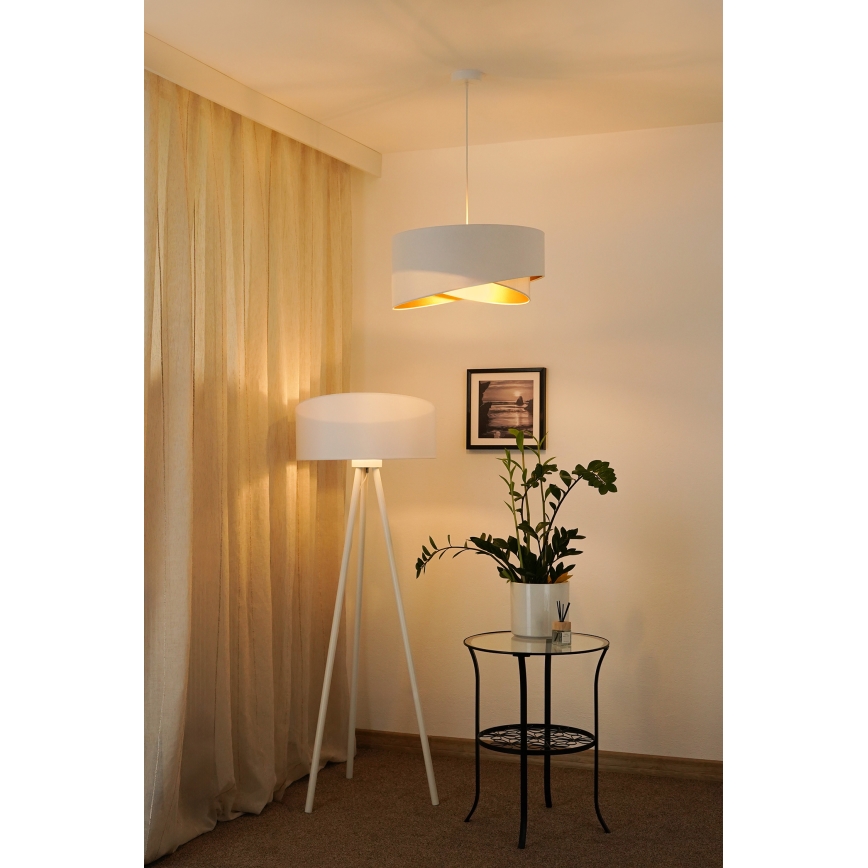 Brilagi - LED Żyrandol na lince LYRA 1xE27/15W/230V biały/złoty