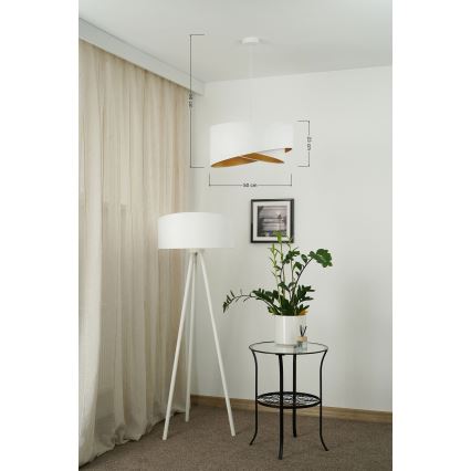 Brilagi - LED Żyrandol na lince LYRA 1xE27/15W/230V biały/złoty