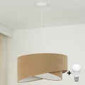 Brilagi - LED Żyrandol na lince LYRA 1xE27/15W/230V brązowy/biały