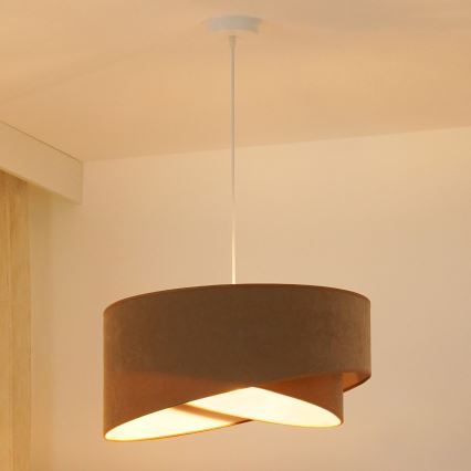Brilagi - LED Żyrandol na lince LYRA 1xE27/15W/230V brązowy/biały