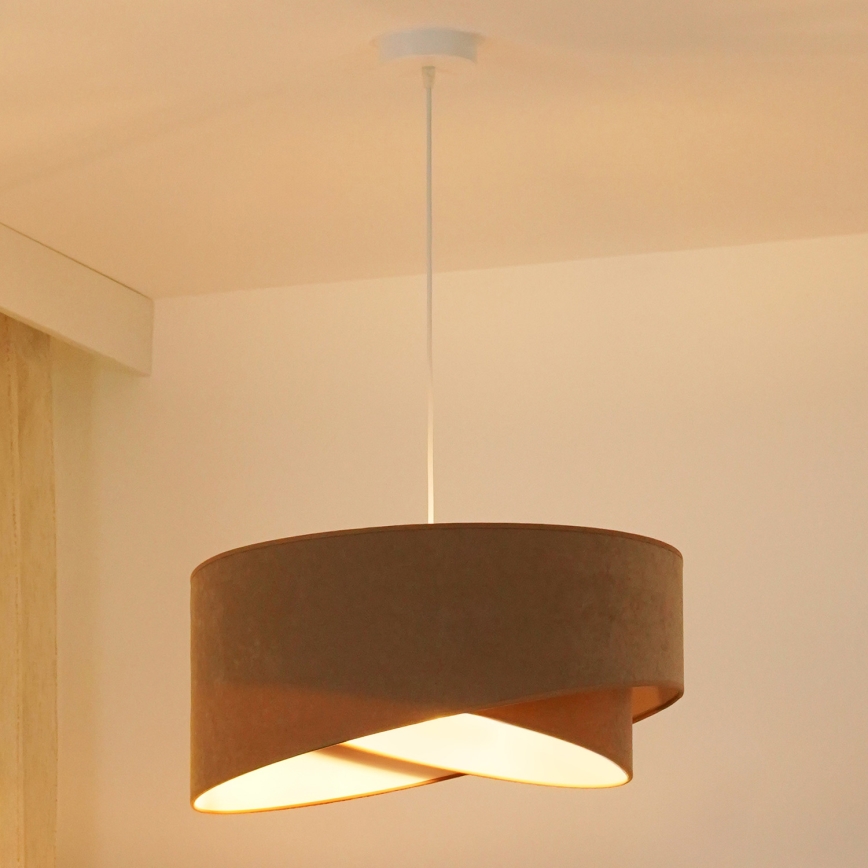 Brilagi - LED Żyrandol na lince LYRA 1xE27/15W/230V brązowy/biały