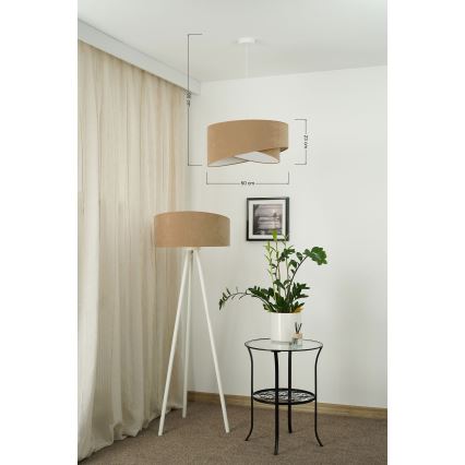 Brilagi - LED Żyrandol na lince LYRA 1xE27/15W/230V brązowy/biały