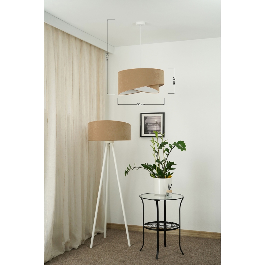 Brilagi - LED Żyrandol na lince LYRA 1xE27/15W/230V brązowy/biały